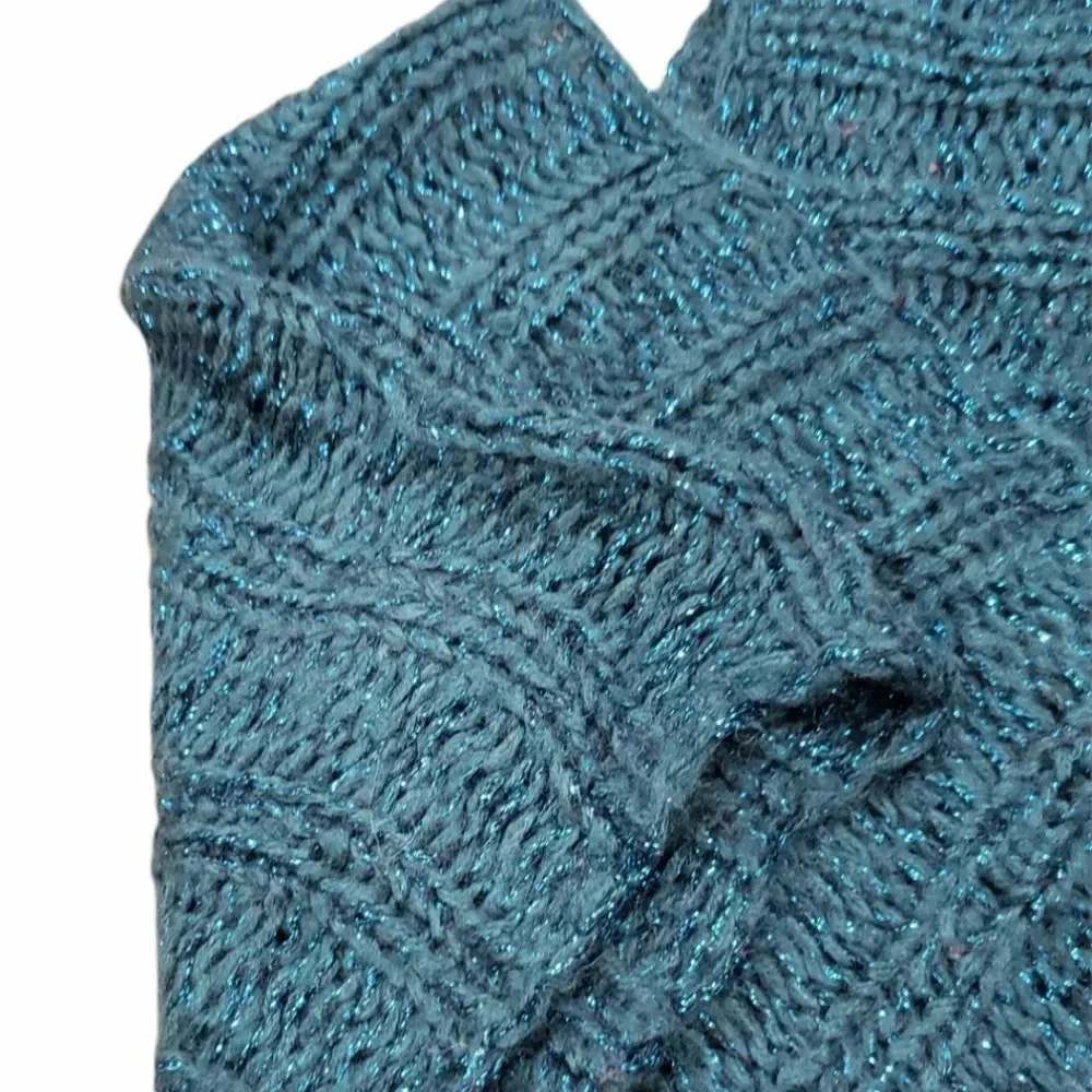 Teal Knit Warm Infinity Scarf